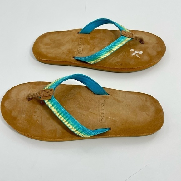 Hari Mari Scouts Breeze Flip Flops in Aqua Minimalist Resortwear Summer Shoe 7‎ - Picture 3 of 12